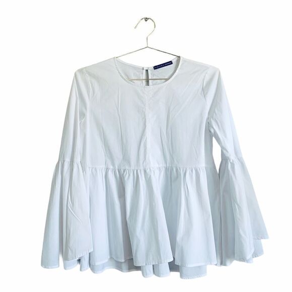 Harlow & Graham White Bell Sleeve Blouse - Picture 3 of 6